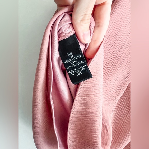 Pink Scalloped High Neck Dress Tank - Size XS - Picture 3 of 3